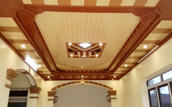 mẫu tấm ốp  trần nhựa giả gỗ